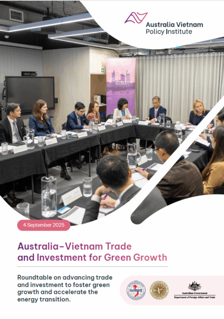 AVPI-IVAWE Summary Paper: Australia–Vietnam Trade and Investment for Green Growth